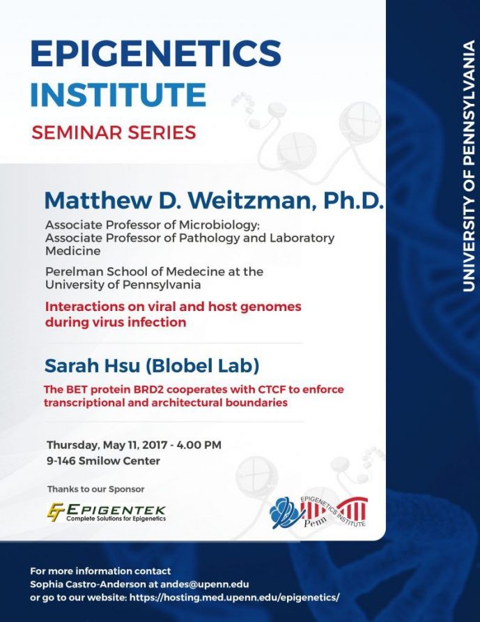 Penn Epigenetic Seminar, 5/11/17