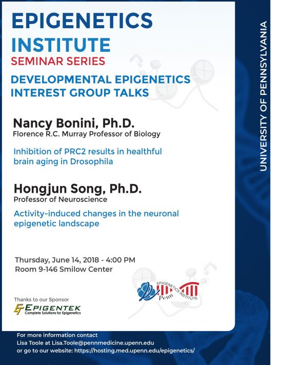 Developmental Epigenetics Interest Group Talks