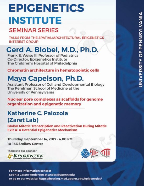 Spatial/Architectural Epigenetics Interest Group