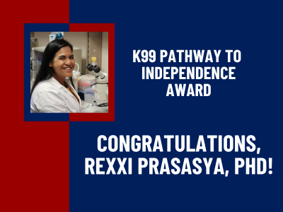 Congratulations Rexxi Prasasya, PhD, K99 Pathway to Independence Award Recipient